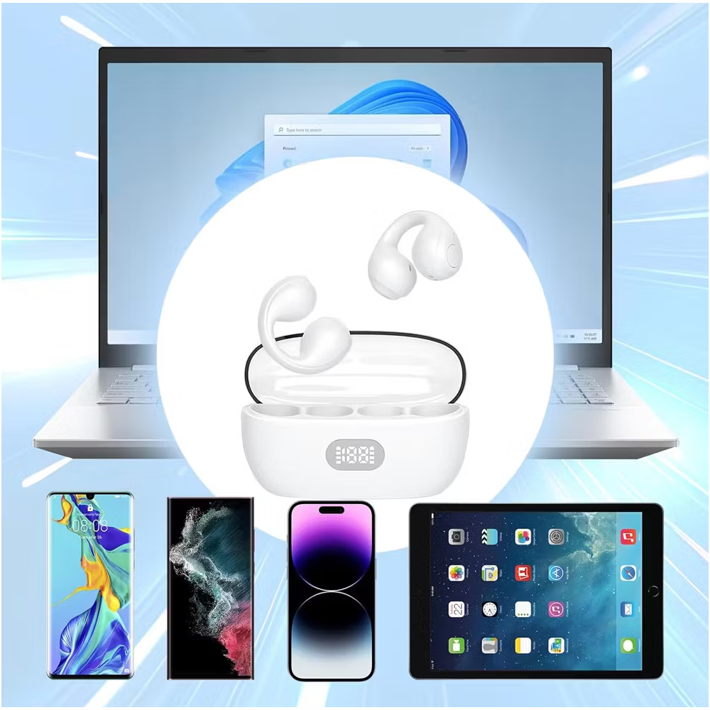 Audífonos Conducción Ósea Clic Inalámbricos Bluetooth P3 Silicona