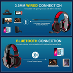 Audífonos Gamer Bluetooth Inalámbricos G2000 Pro Phoinikas