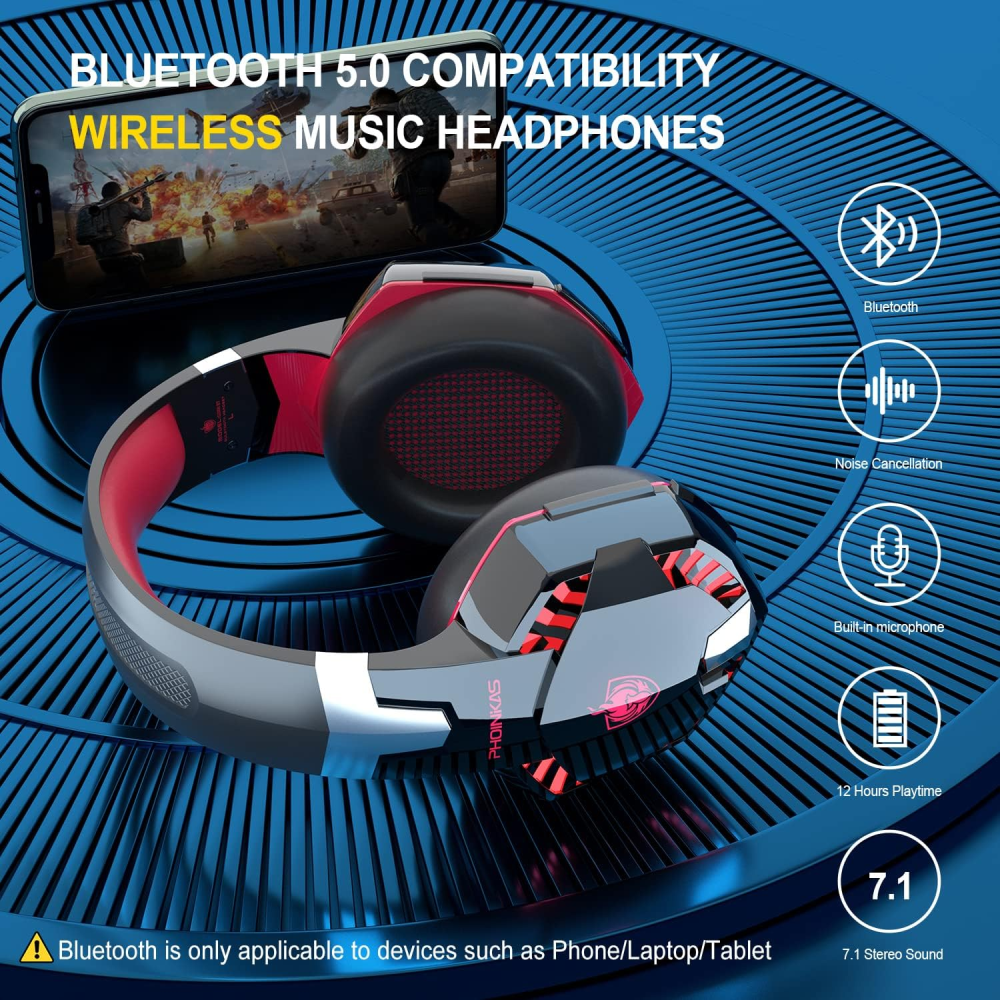 Audífonos Gamer Bluetooth Inalámbricos G2000 Pro Phoinikas