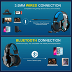 Audífonos Gamer Bluetooth Inalámbricos G2000 Pro Phoinikas