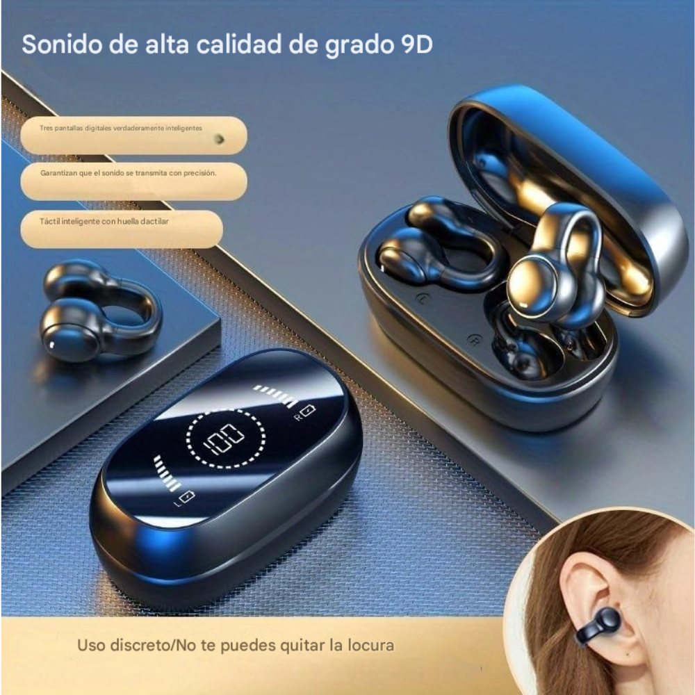 🎧Audifonos Auricular Clip Bluetooth Inalámbrico M47 Led 🎶