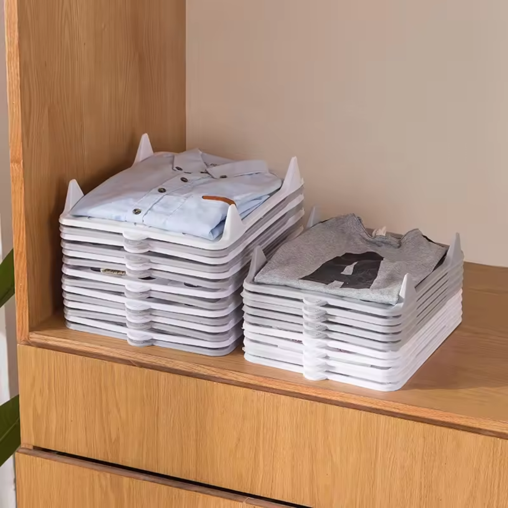 👚✨Bandeja Organizador De Ropa Camisas Y Pantalones 10 Unidades🌟🧺