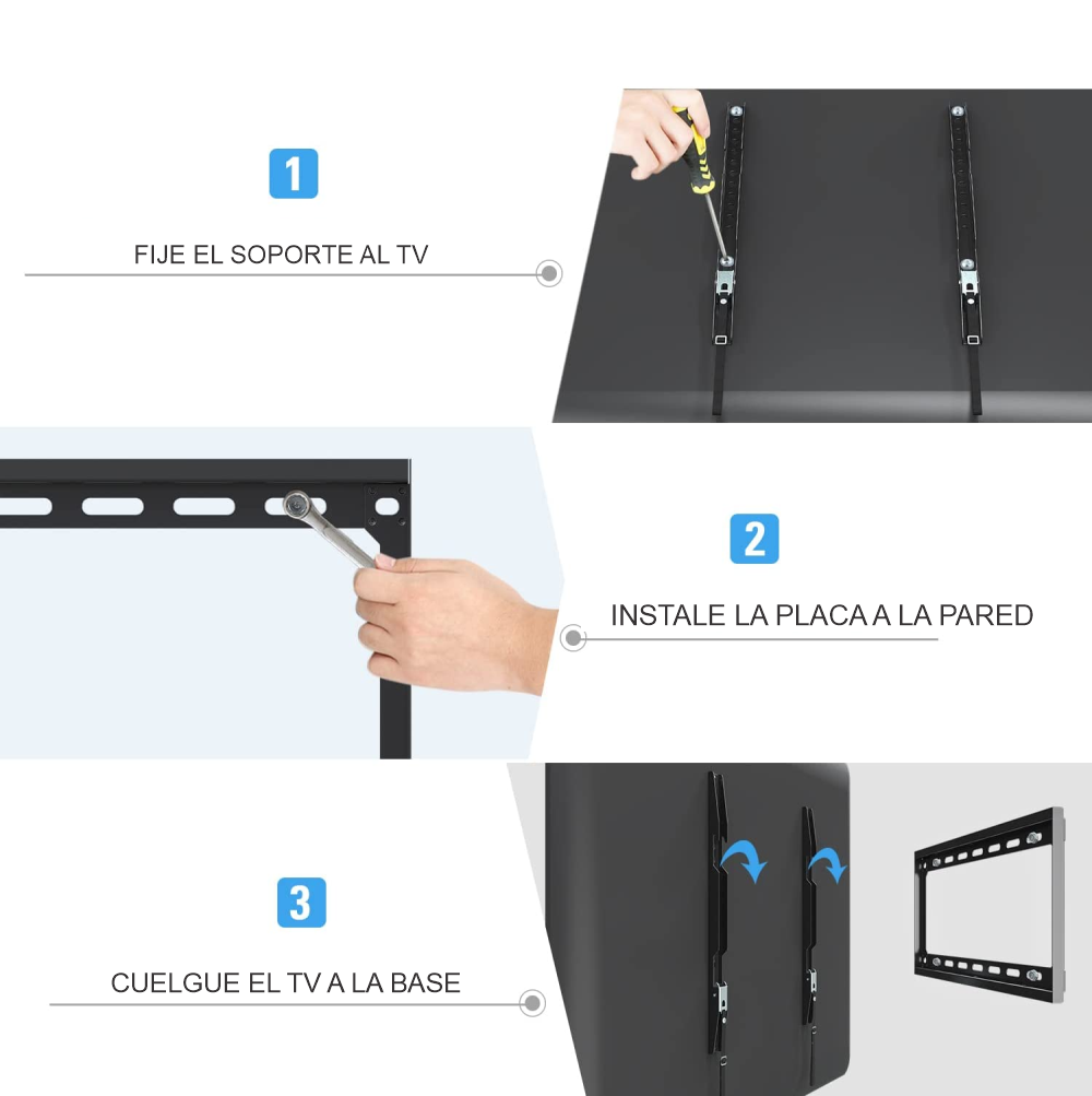 Soporte De Pared Fijo Inclinación Para Tv 23 A 42 Pulgadas