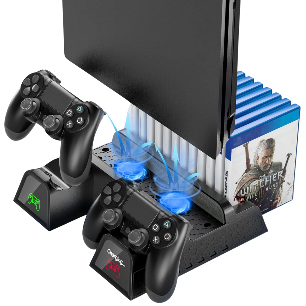 Base Vertical Refrigerante Ps4 Fat Pro Slim Porta Juegos