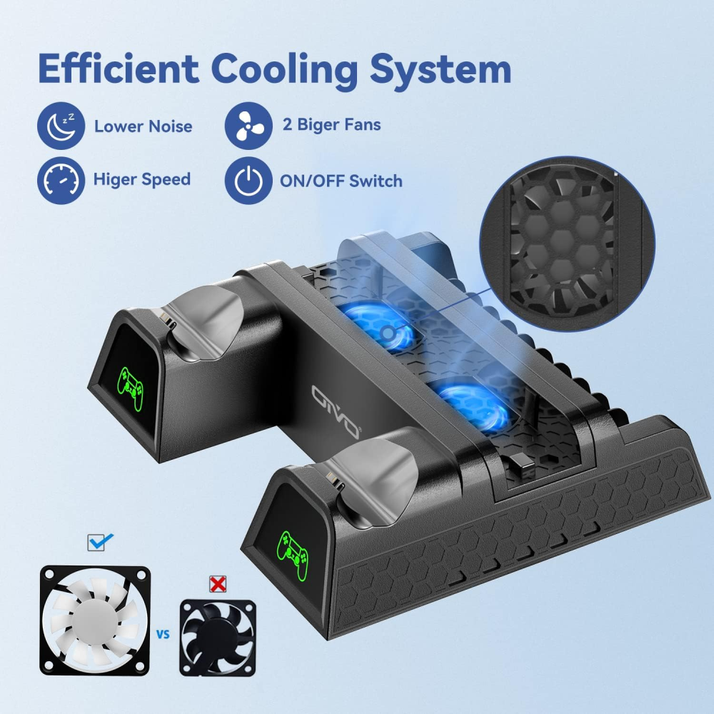 Base Vertical Refrigerante Ps4 Fat Pro Slim Porta Juegos