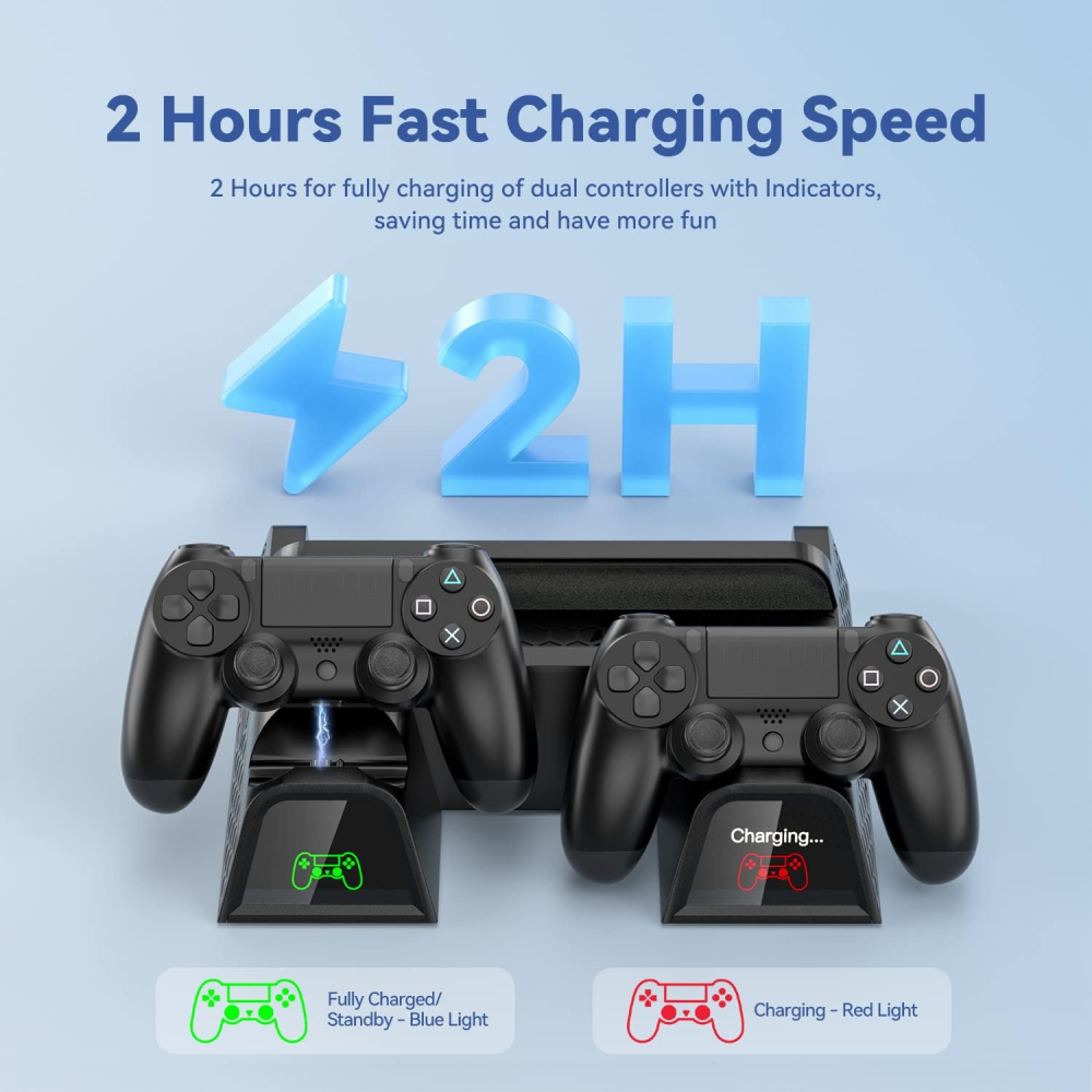 Base Vertical Refrigerante Ps4 Fat Pro Slim Porta Juegos