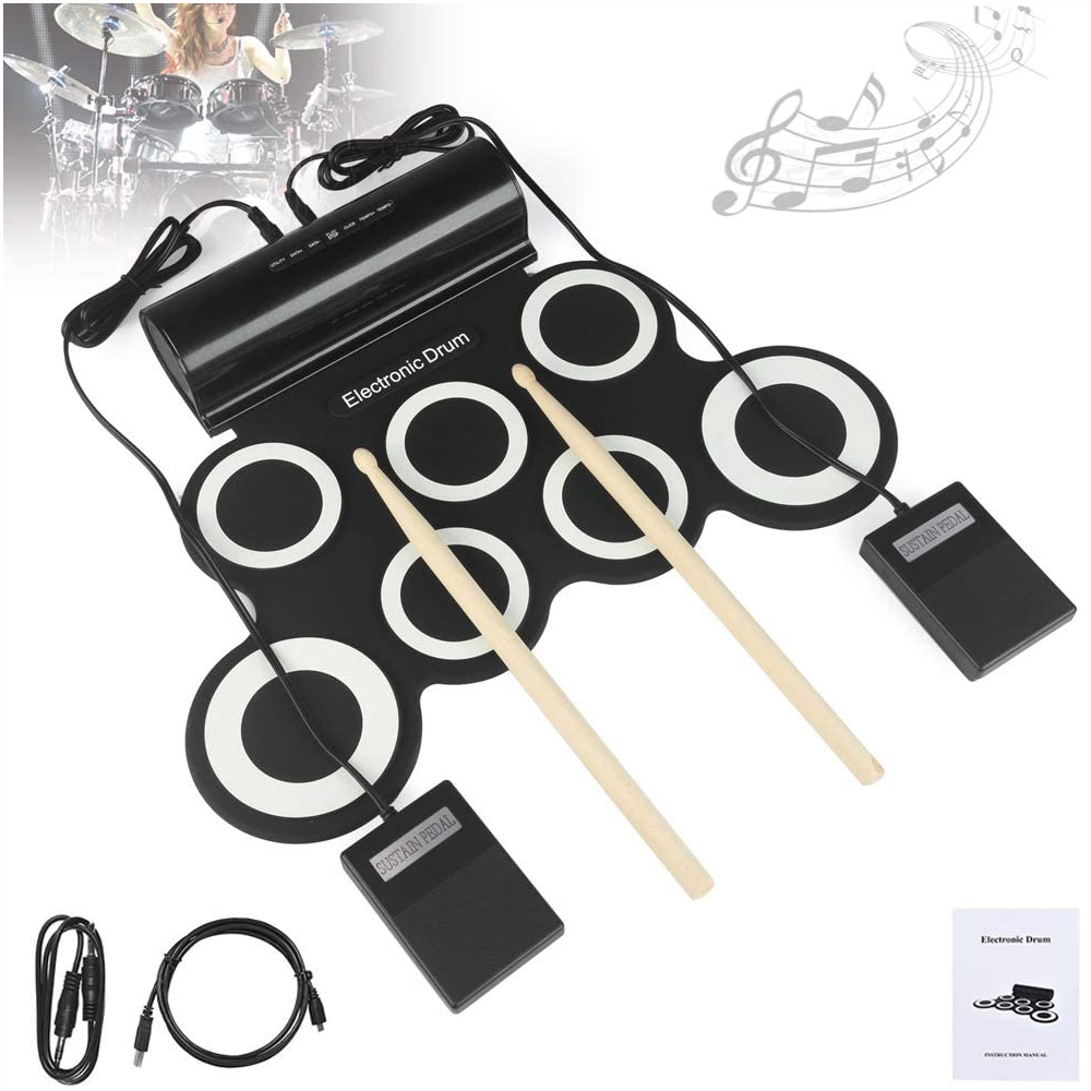 Batería Electrónica Musical Drum 7kid Portátil Altavoz