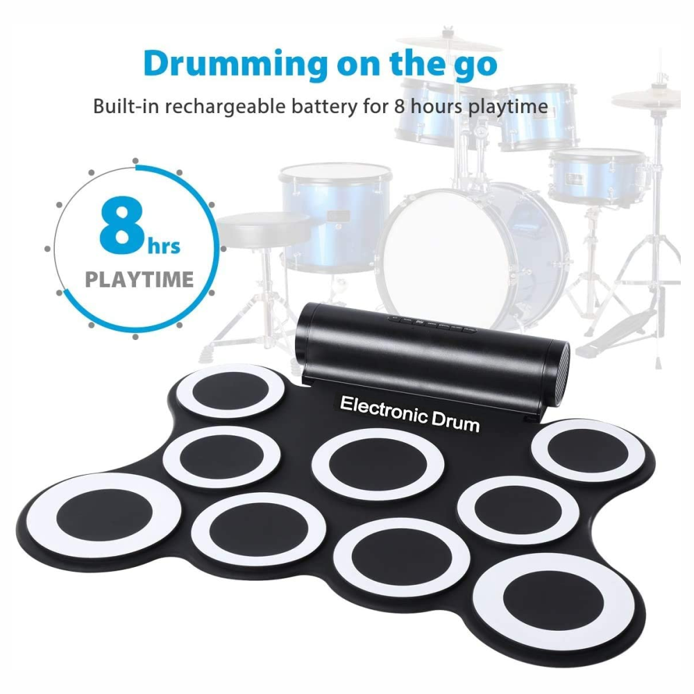 Batería Electrónica Musical Drum 7kid Portátil Altavoz