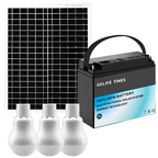 Bateria Solar Estacion Carga Portatil Multiconexion 4 Bombillos Panel 20w