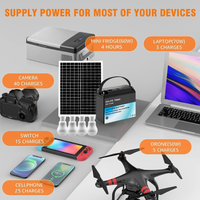 Thumbnail for Bateria Solar Estacion Carga Portatil Multiconexion 4 Bombillos Panel 20w