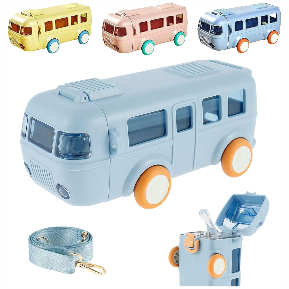 Botella Para El Agua En Forma De Autobús Para Niños 17 Onzas