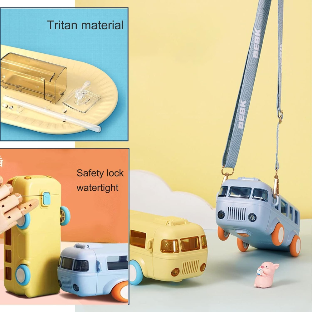 Botella Para El Agua En Forma De Autobús Para Niños 17 Onzas