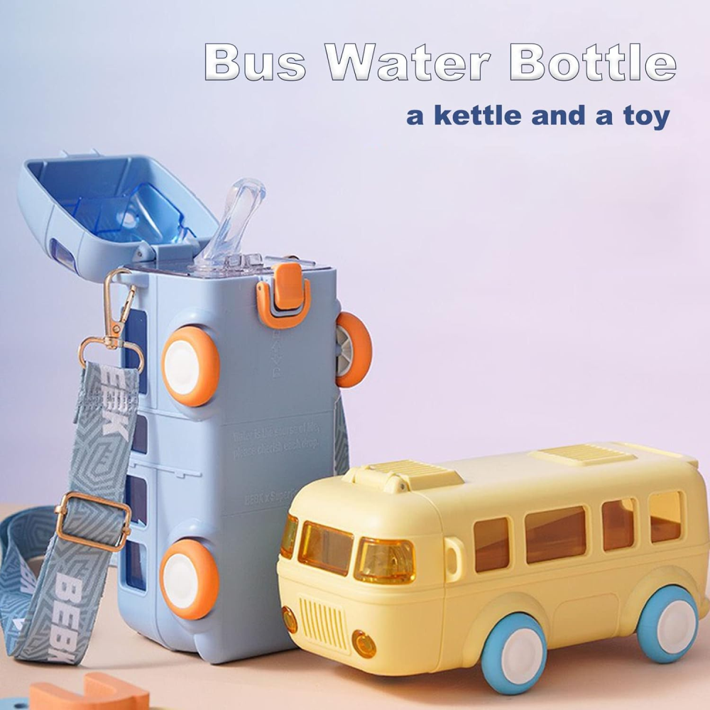 Botella Para El Agua En Forma De Autobús Para Niños 17 Onzas