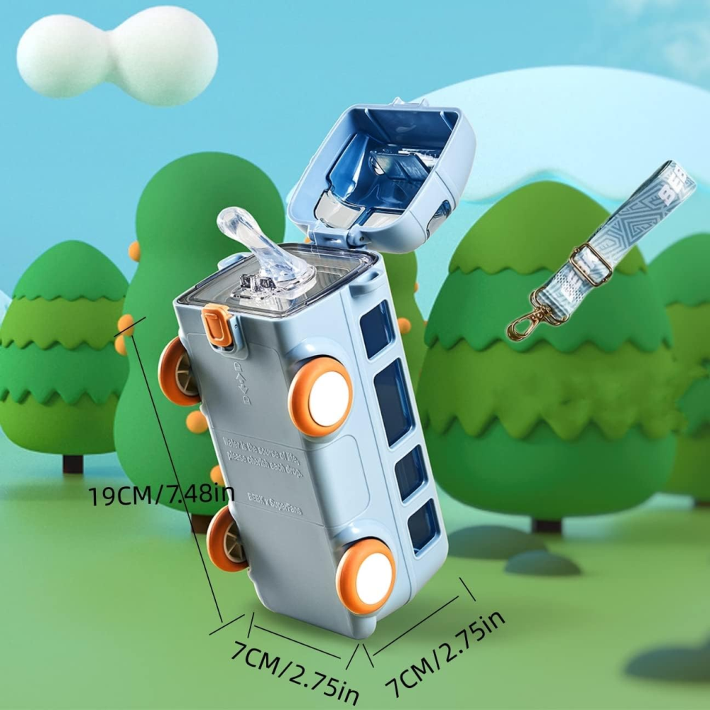 Botella Para El Agua En Forma De Autobús Para Niños 17 Onzas