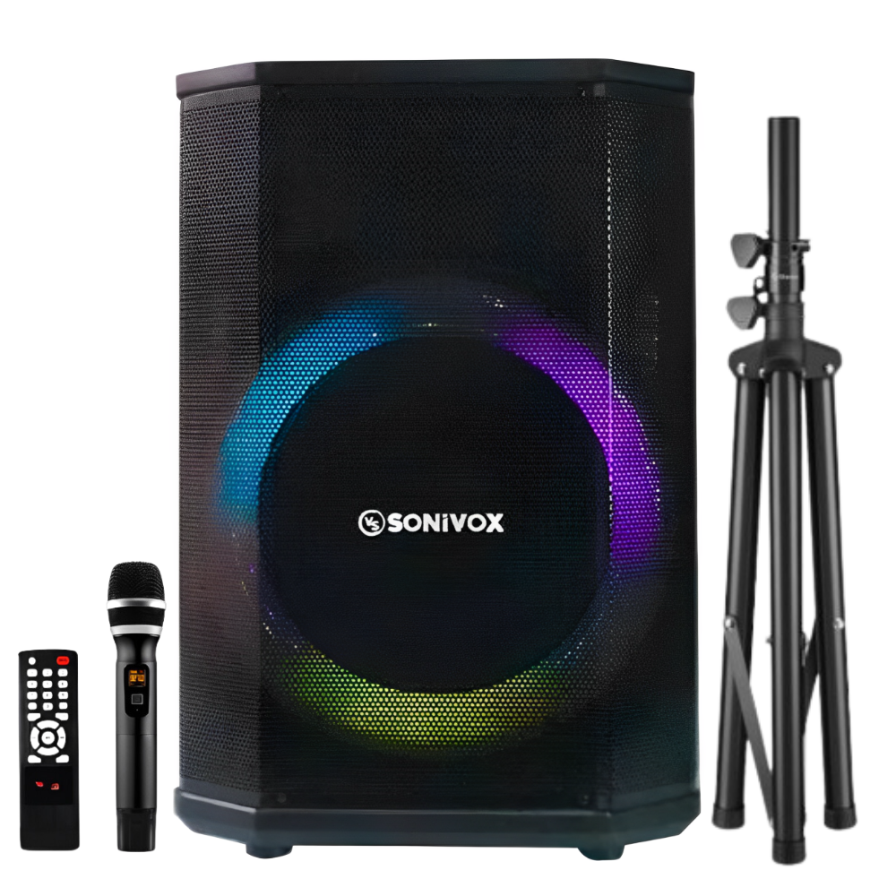 Cabina De Sonido 12 Pulgadas 120w Bt Fm Recargable Sonivox