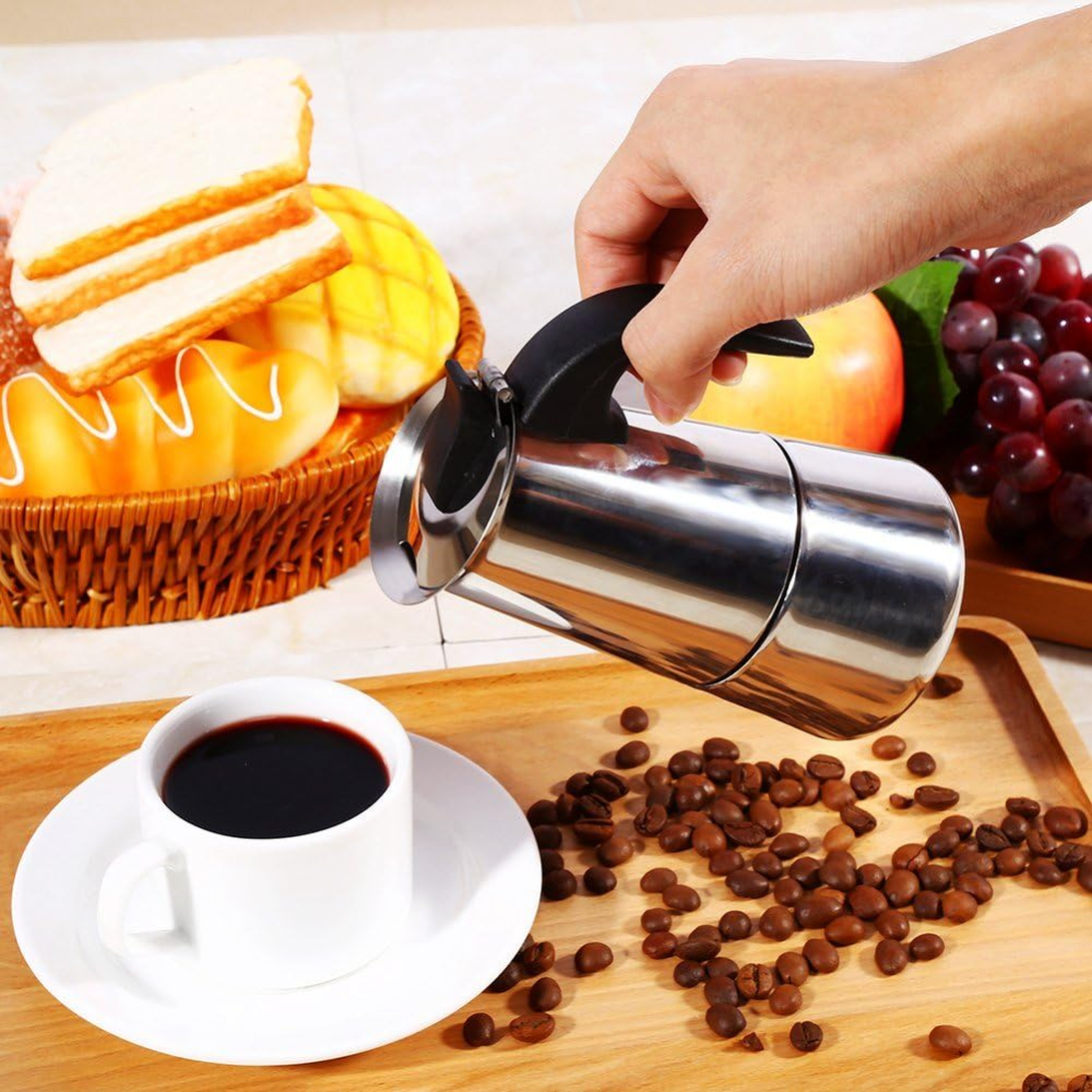 Cafetera Italiana Espresso Maker Acero Quirurgico 9 Tazas