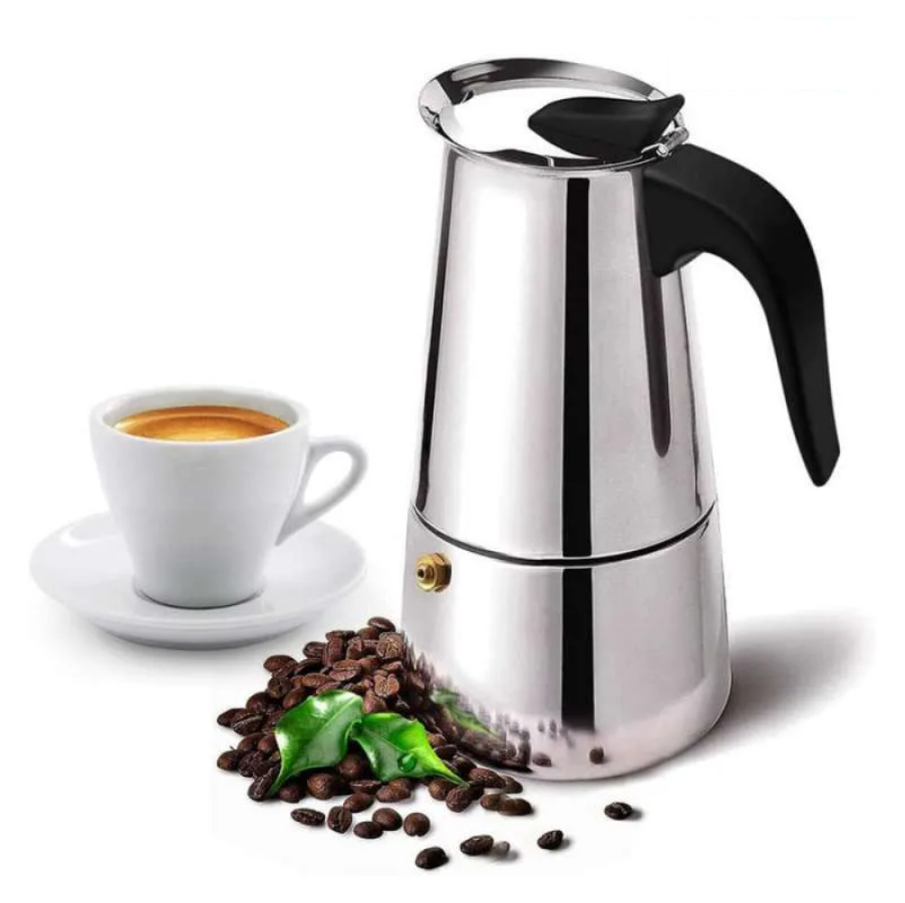 Cafetera Italiana Espresso Maker Acero Quirurgico 9 Tazas