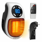 Calefactor Portátil Eléctrico 500W Control Digital Cerámico