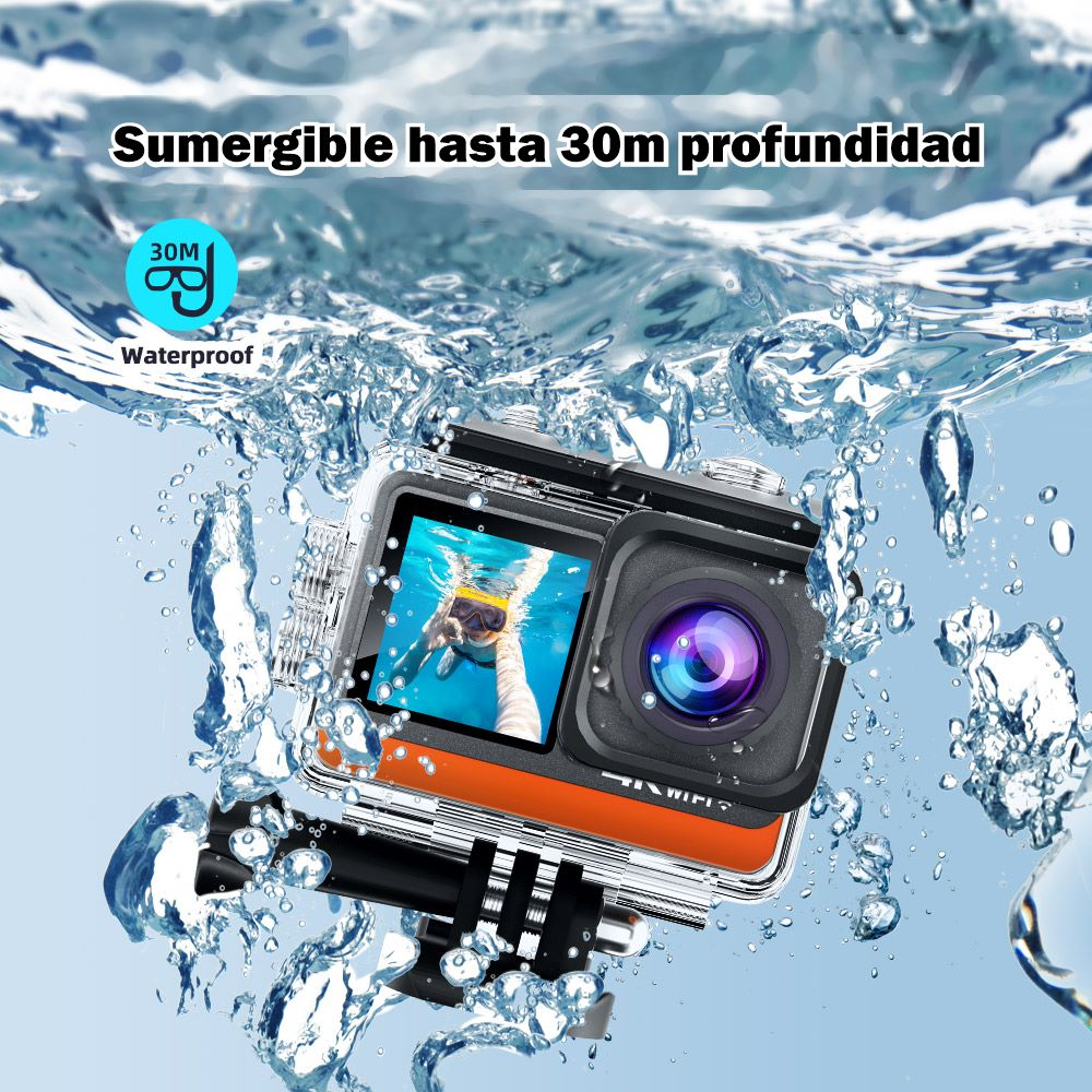 Cámara Deportiva Wifi 4k Nativo Filtros Cambiables Sports Dv