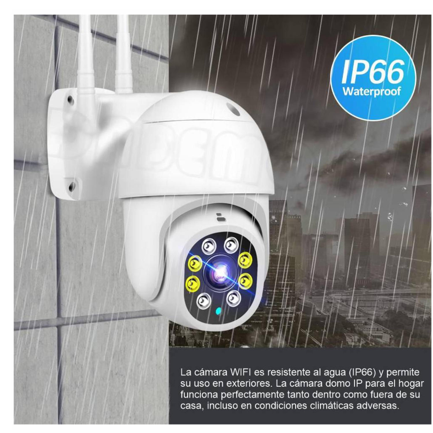 Cámara De Seguridad Wifi Interior Exterior Impermeable Al-6