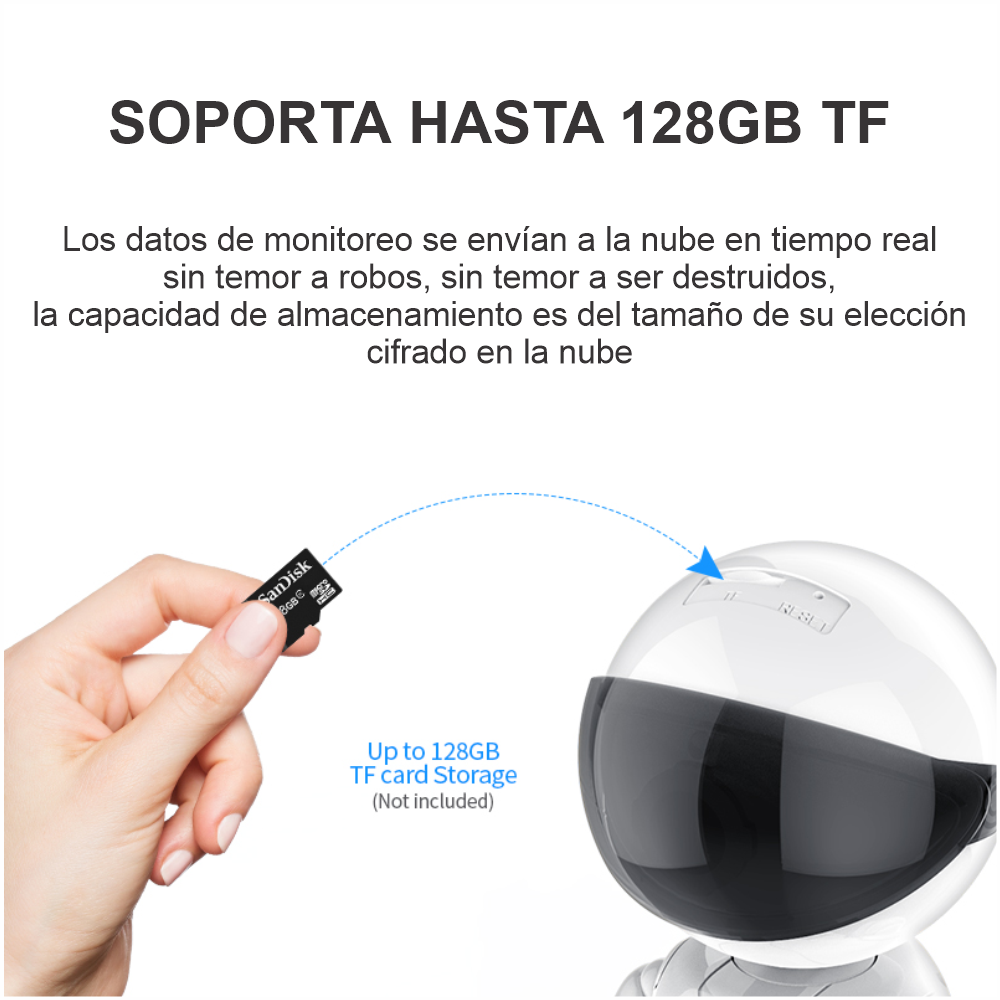 Cámara De Seguridad Wifi Robot Monitor De Bebe 360° Yosee