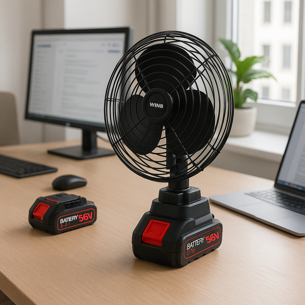Aire Ventilador Abanico Doble Bateria Inalambrico 56v