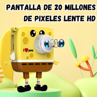 Thumbnail for Camara Videos Fotos Digital Para Niños Diseño Bob Esponja