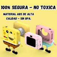 Thumbnail for Camara Videos Fotos Digital Para Niños Diseño Bob Esponja