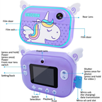 Cámara Instantánea Para Niños Doble Lente Hd 1 Rollos + Sd