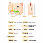 Cámara Instantánea Para Niños Doble Lente Hd 1 Rollos + Sd