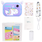 Cámara Instantánea Para Niños Doble Lente Hd 1 Rollos + Sd