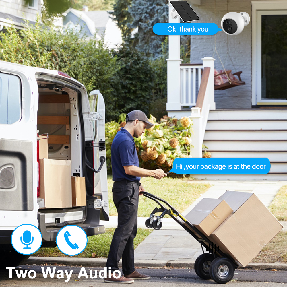 Cámara Para Exteriores Recargable Inalámbrica 3mp Ip66 Tuya