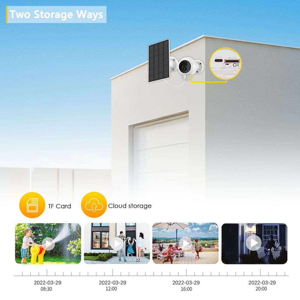 Cámara Para Exteriores Recargable Inalámbrica 3mp Ip66 Tuya