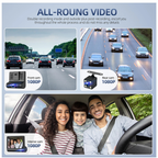 Cámara Para Carro 3 Lentes Visión Nocturna Trasera 1080p