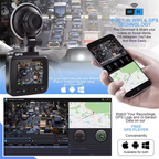 Camara Para Carro Con Gps Wifi Sensor 24/7 2k Pantalla Lcd