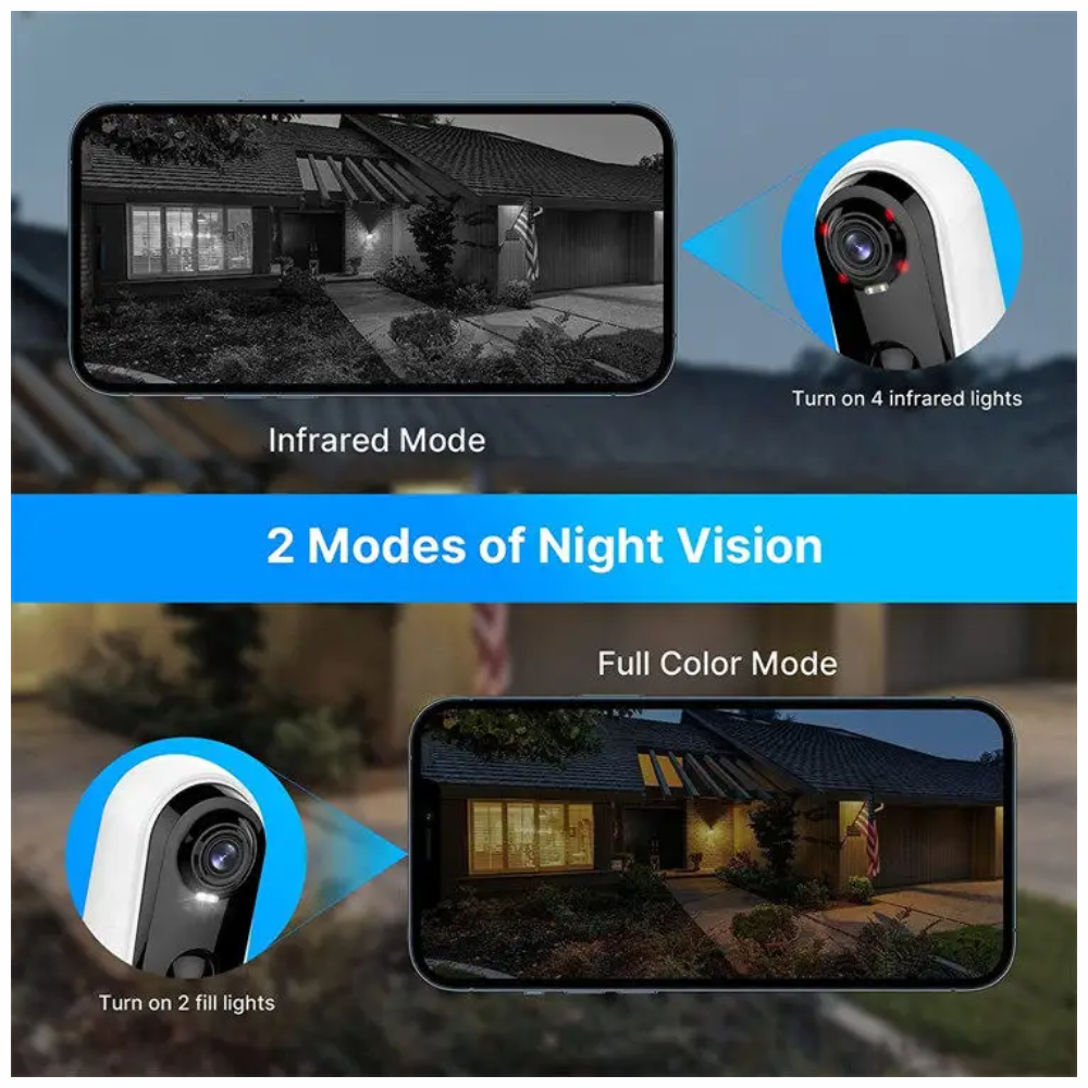 Cámara De Seguridad Wifi Recargable Inalámbrica Tuya Smart