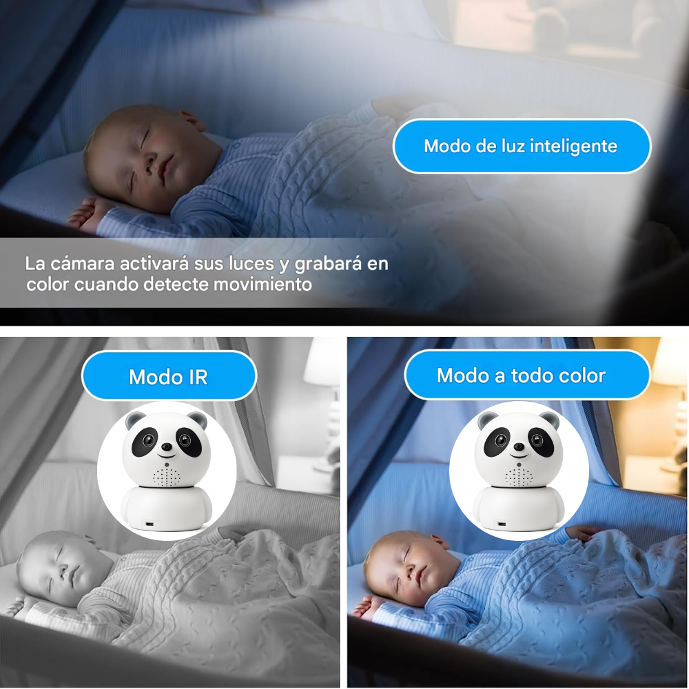 Cámara Ptz Wifi Robotica Oso Intercomunicador Nocturna Niños