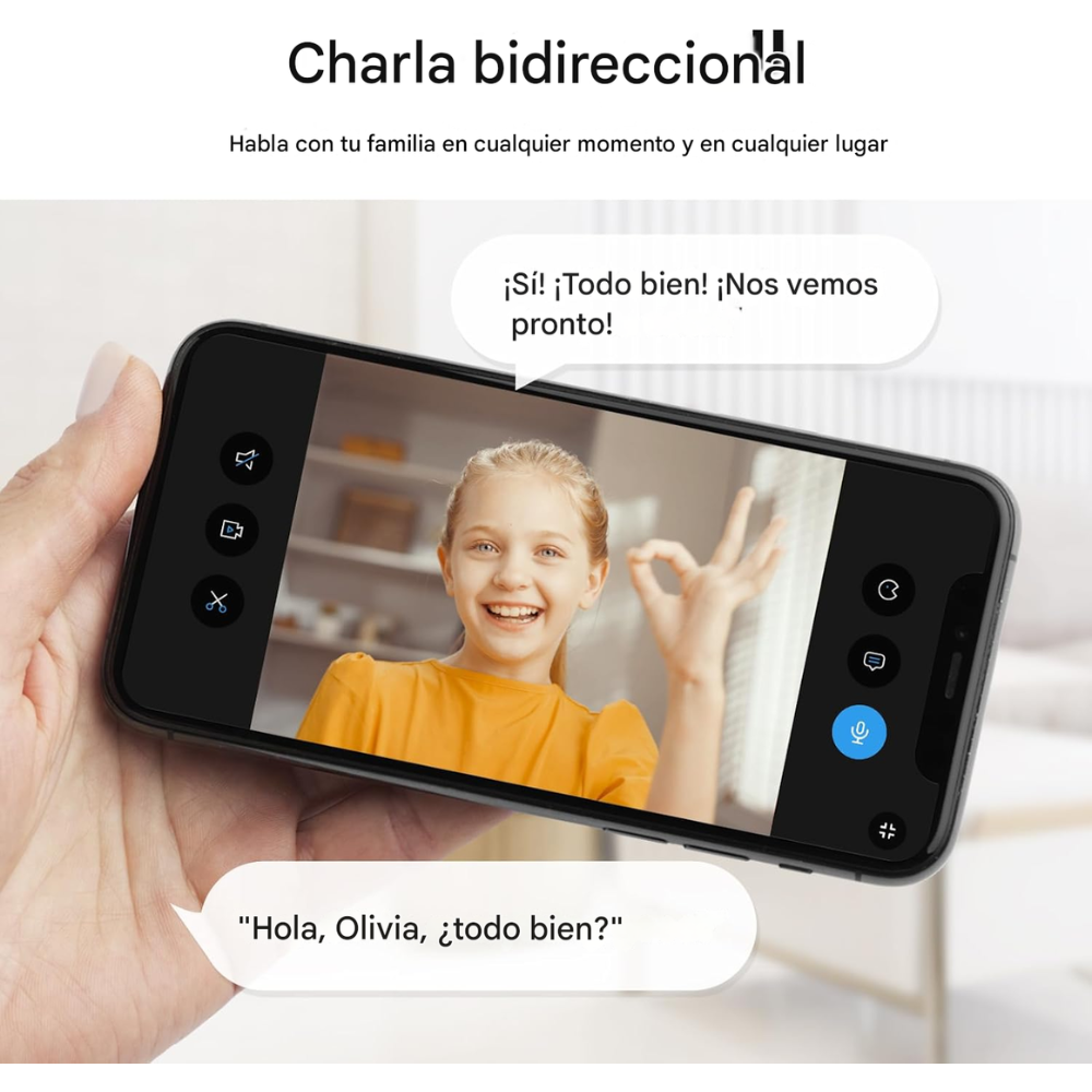 Cámara Ptz Wifi Robotica Oso Intercomunicador Nocturna Niños