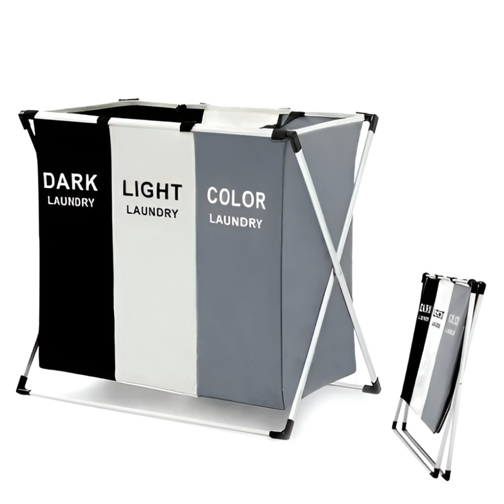 🧺💫Organizador De Ropa Sucia: Cesta Clasificadora Por Colores🎨