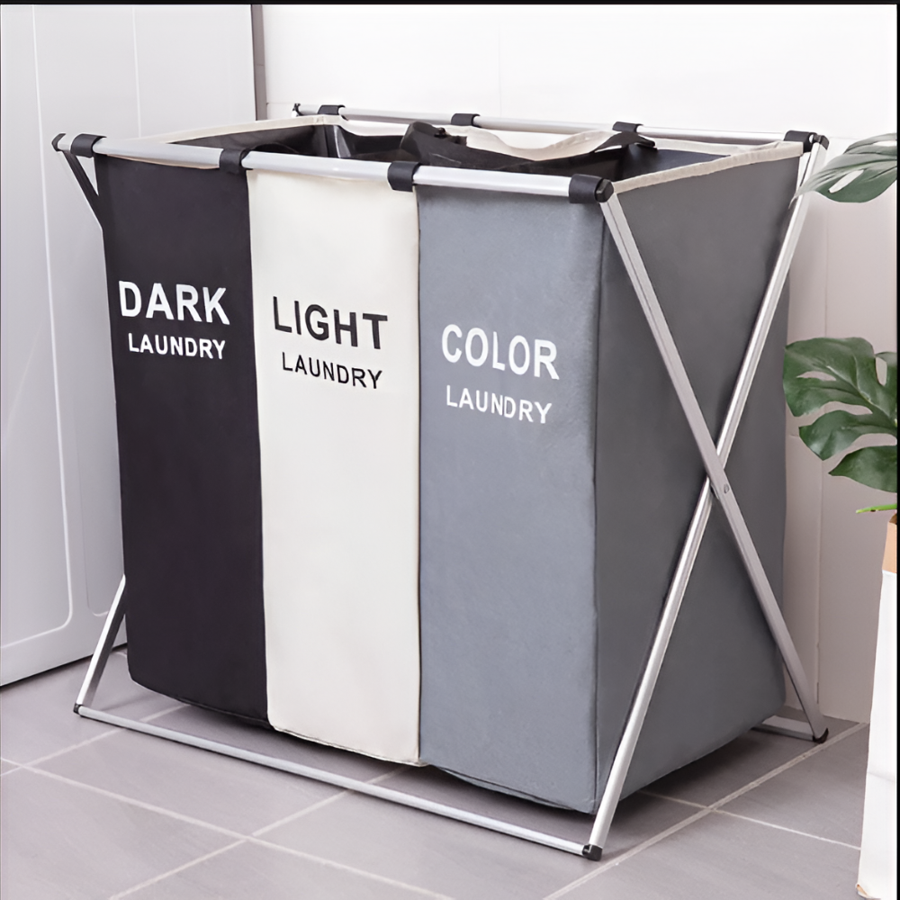 🧺💫Organizador De Ropa Sucia: Cesta Clasificadora Por Colores🎨