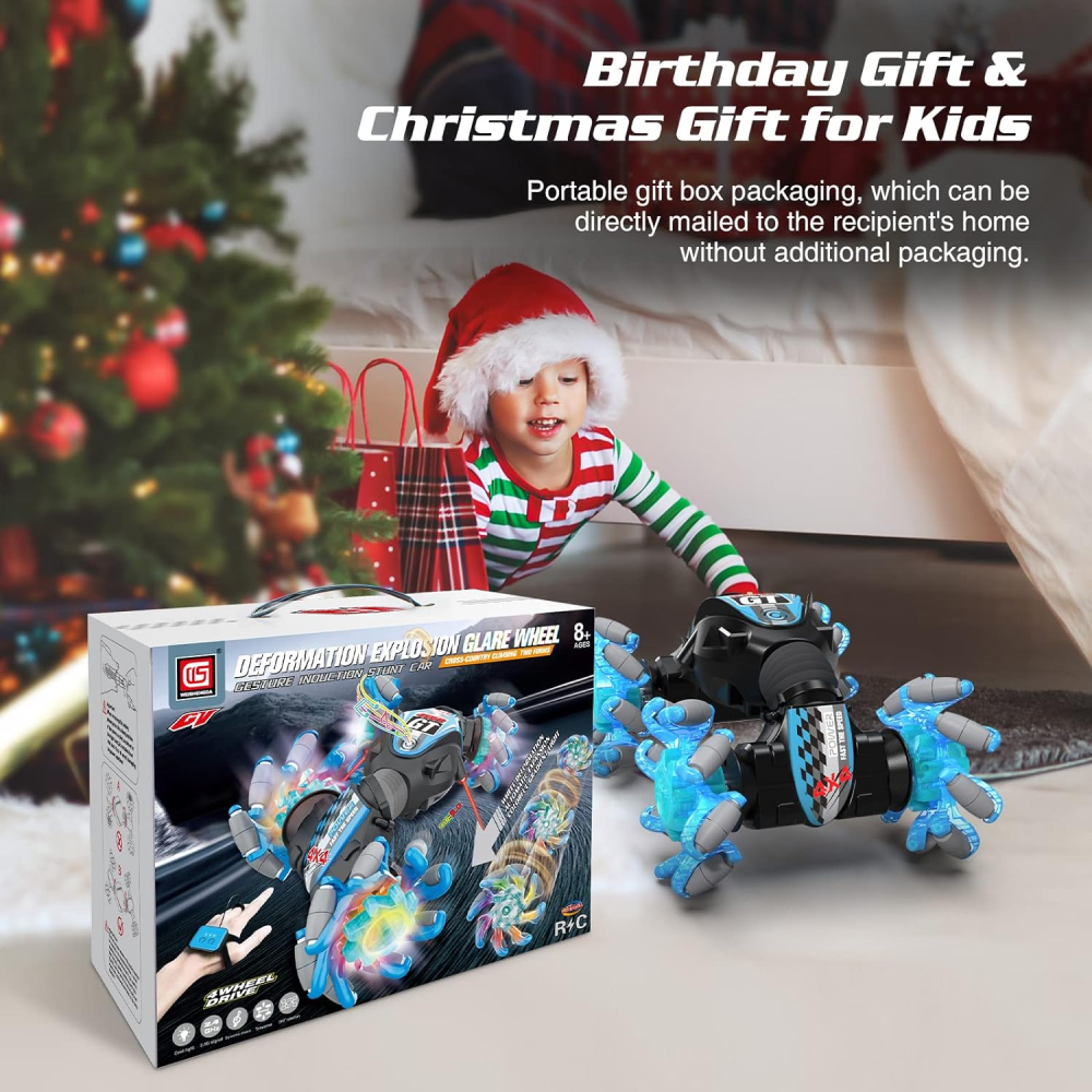 Carro A Control Remoto Acrobacias Control De Gestos Luz Led