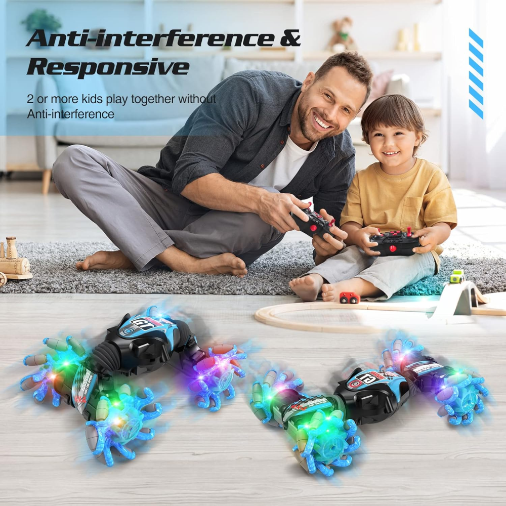 Carro A Control Remoto Acrobacias Control De Gestos Luz Led