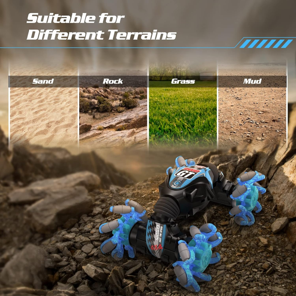 Carro A Control Remoto Acrobacias Control De Gestos Luz Led