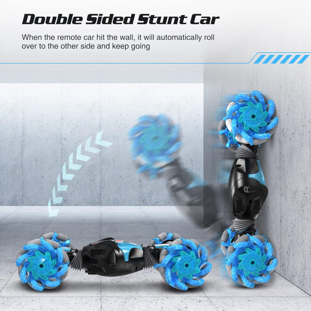 Carro A Control Remoto Acrobacias Control De Gestos Luz Led