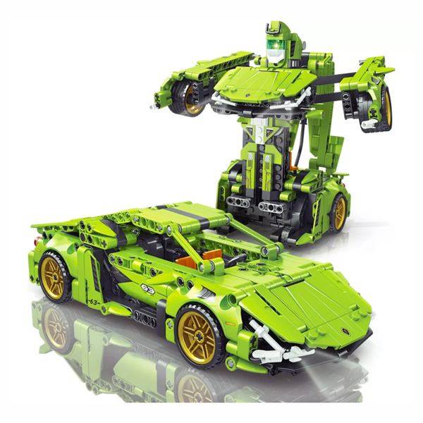 Bloques Armables Auto Robot Transformable Dos Uno 721 Piezas