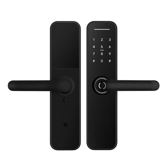 🔐Cerradura Inteligente Wifi Tuya Look Negro 100 Huellas🔒