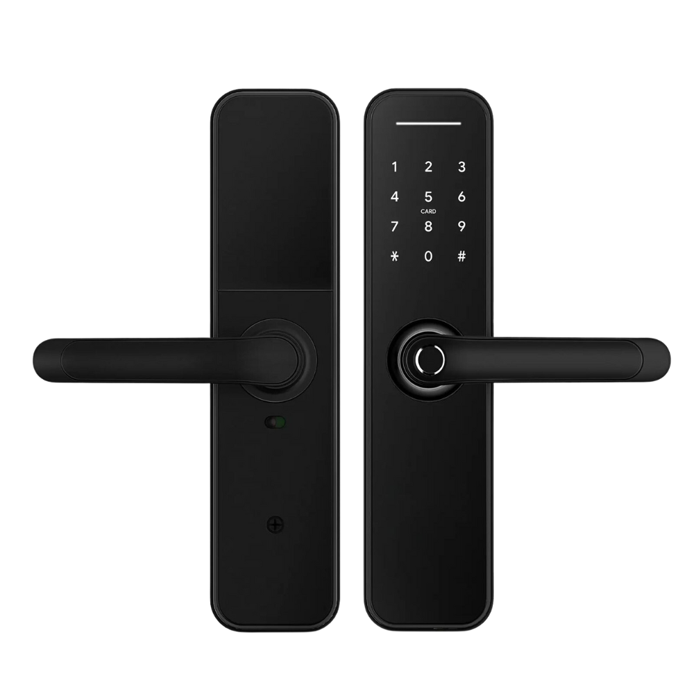 🔐Cerradura Inteligente Wifi Tuya Look Negro 100 Huellas🔒