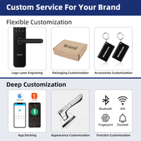 Thumbnail for 🔐Cerradura Inteligente Wifi Tuya Look Negro 100 Huellas🔒