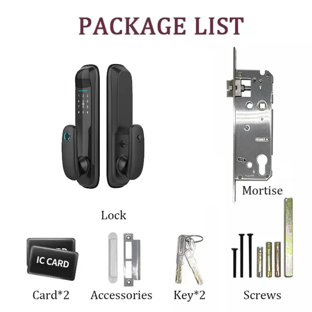 Cerradura Inteligente Wifi Huella Tarjeta Y Contraseña Hr16