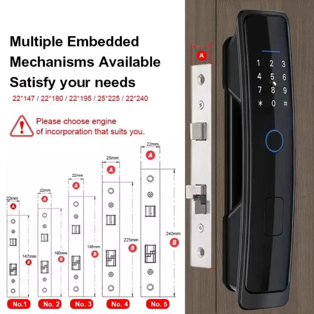Cerradura Inteligente Wifi Huella Tarjeta Y Contraseña Hr17